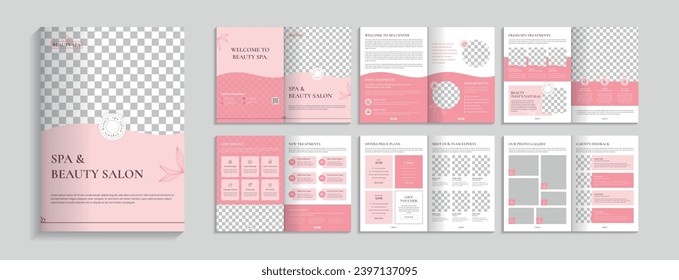 Spa and Beauty Salon brochure design layout