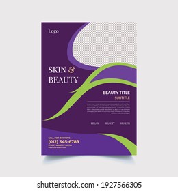 Spa Beauty Salon Flyer or Hair Salon Flyer Print Ready Editable Template Design Suitable For Brochure cover Design