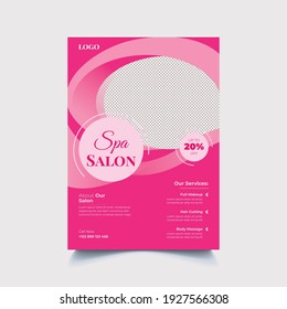 Spa Beauty Salon Flyer Or Hair Salon Flyer Print Ready Editable Template Design Suitable For Brochure Cover Design