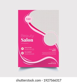 Spa Beauty Salon Flyer or Hair Salon Flyer Print Ready Editable Template Design Suitable For Brochure cover Design