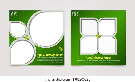 Spa and beauty salon social media post template