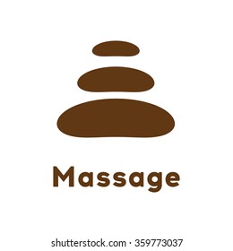 Spa - a beauty salon. Stone pyramid as a symbol - of balance and harmony. Template Logo Design for beauty salon, spa center, beauty treatments, massages etc