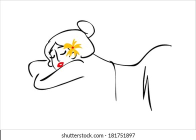 spa beauty, vector hand drawn illustration