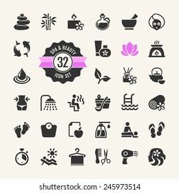 Spa & Beauty - Vector Icons Set 