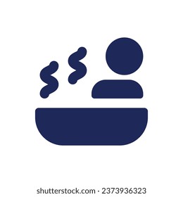 Spa black glyph ui icon. Skin care and relaxation. Hotel, resort. User interface design. Silhouette symbol on white space. Solid pictogram for web, mobile. Isolated vector illustration