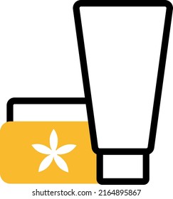 Spa body cream, illustration, vector on a white background.