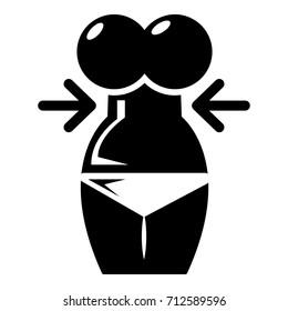 Spa body silhouette icon . Simple illustration of spa body silhouette vector icon for web design isolated on white background