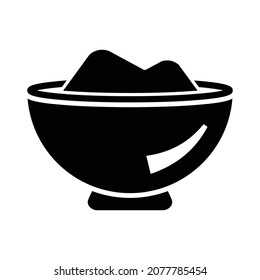 Spa Bowl Isolat Vektorsymbol Bearbeitbar

