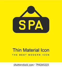 Spa bright yellow material minimal icon or logo design