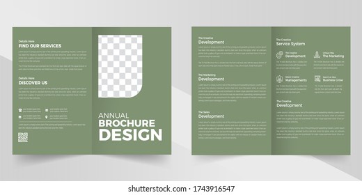 Spa Brochure Design, Green Brochure Design, 4 Page Brochure