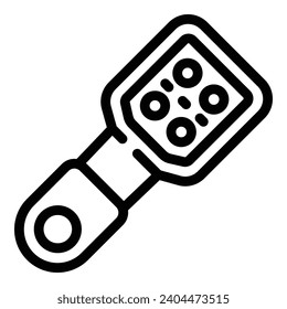 Spa brush icon outline vector. Woody natural accessory. Exfoliant scrubbing massage