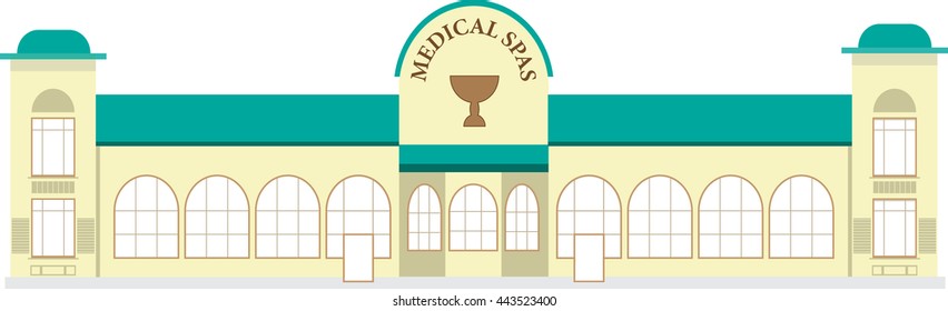 SPA BUILDING, colonnade