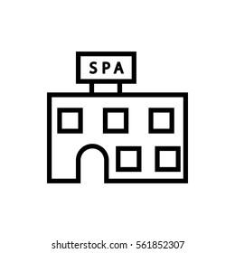 spa building icon illustration isolated vector