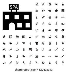 Spa building icon illustration isolated vector. beauty icons vector set. on white backgroun