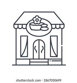 Spa business icon, linear isolated illustration, thin line vector, web design sign, outline concept symbol with editable stroke on white background.