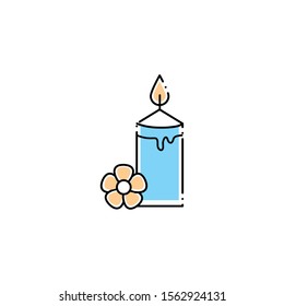 spa candle fill style icon vector illustration design