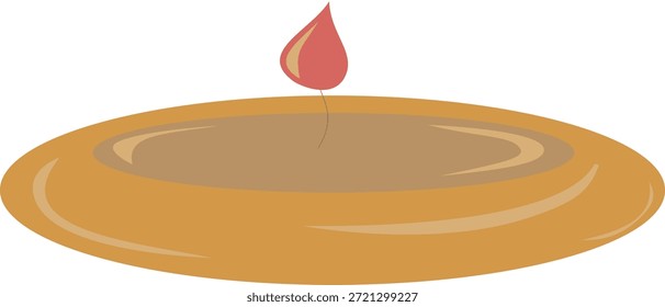 Ilustración vectorial plana de vela de spa