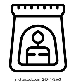 Spa candle icon outline vector. Relaxed atmosphere light. Wellness aromatherapy session