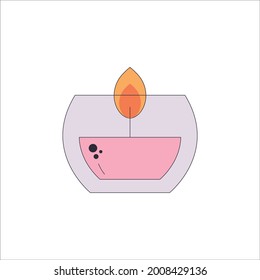 a spa candle icon vector design