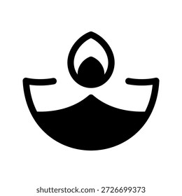 Ilustración de diseño de símbolo de Vector de icono de vela de spa