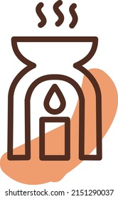 vela Spa, ilustración, vector sobre fondo blanco.