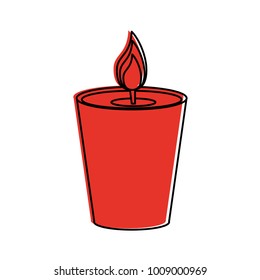 Spa candle isolated