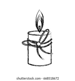 Spa candle isolated