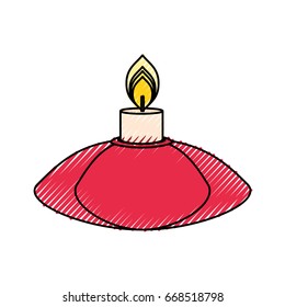 Spa candle isolated