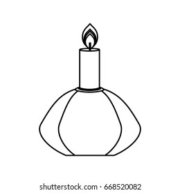 Spa candle isolated