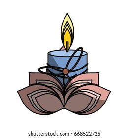 Spa candle isolated