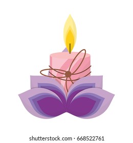 Spa candle isolated
