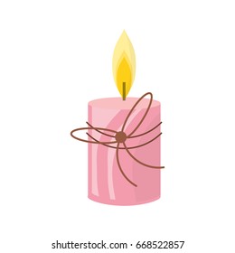 Spa candle isolated