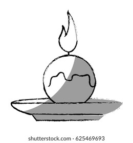 spa candle isolated icon