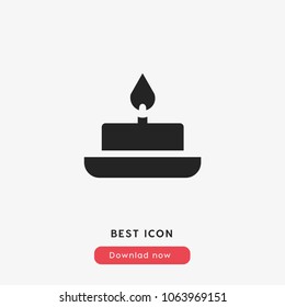 Spa Candle sign icon vector , beauty modern symbol vector illustration for web and mobil app isolated on grey background
