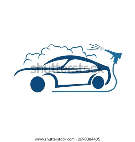 spa car wash logo design vector