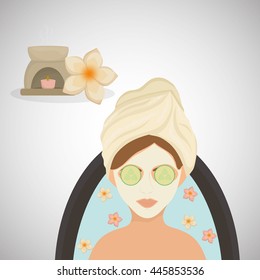Spa center concept with icon design, vector illustration 10 eps graphic.