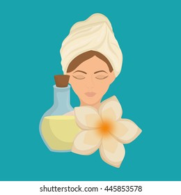 Spa center concept with icon design, vector illustration 10 eps graphic.