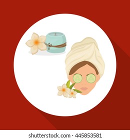 Spa center concept with icon design, vector illustration 10 eps graphic.