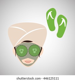 Spa Center concept with icon design, vector illustration 10 eps graphic.