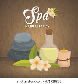 spa center concept with icon design, vector illustration 10 eps graphic.