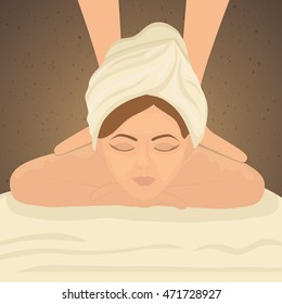 spa center concept with icon design, vector illustration 10 eps graphic.