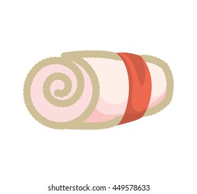 Spa center concept represented by towel icon. Isolated and flat illustration 