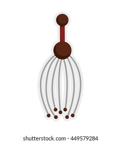 Spa center concept represented by massage machine icon. Isolated and flat illustration 