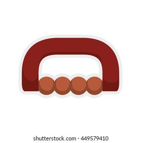 Spa center concept represented by massage machine icon. Isolated and flat illustration 
