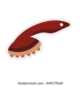 Spa center concept represented by massage machine icon. Isolated and flat illustration 