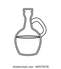 Spa center concept represented by Bottle of oil icon. Isolated and flat illustration 