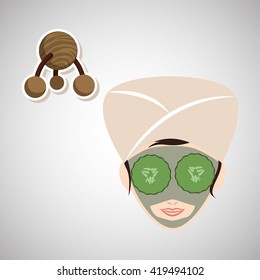 Spa center design. health icon. Isolated illustration