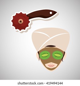 Spa center design. health icon. Isolated illustration