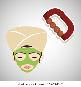 Spa center design. health icon. Isolated illustration