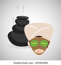 Spa center design. health icon. Isolated illustration